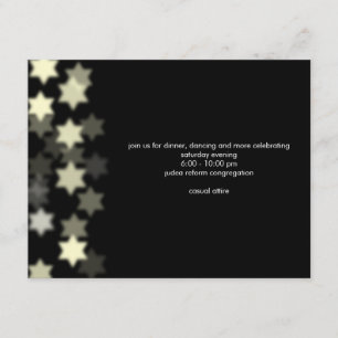 Convite de Recepção Personalizada do Bar Mitzvah