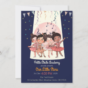 Convite de Recital da Tiny Dancers – Estúdio Perso