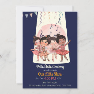 Convite de Recital da Tiny Dancers – Estúdio Perso