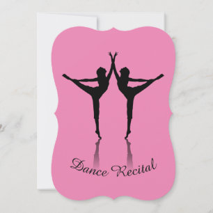 Convite de recital de dança cor personalizada