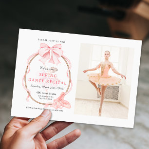 Convite de Recital de Dança de Menina de Ballet co