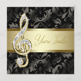 Convite de Recital de Música emClave de Sol Ouro P