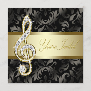 Convite de Recital de Música emClave de Sol Ouro P