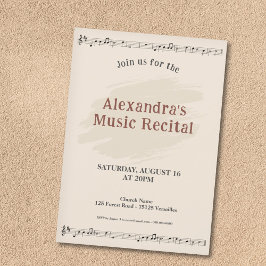 Convite de Recital de Partitura Musical