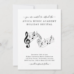 Convite de Recital de Piano Violino Voz do Estúdio