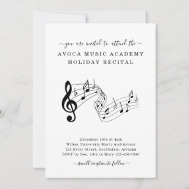 Convite de Recital de Piano Violino Voz Estúdio de