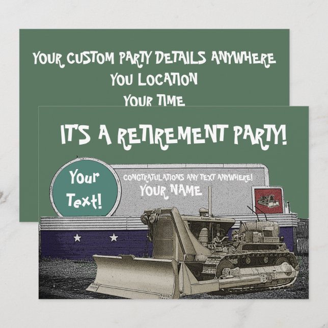 CONVITE DE REFORMA DO BOLLDOZER DO ENGENHEIRO OPER (Frente/Verso)