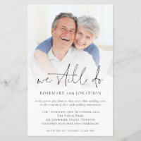 Convite de Renovação de Votos com Foto 'Orçamento 