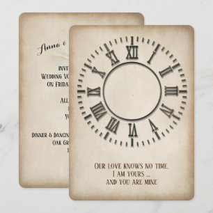 Convite de Renovação de Votos com Relógio Atempora