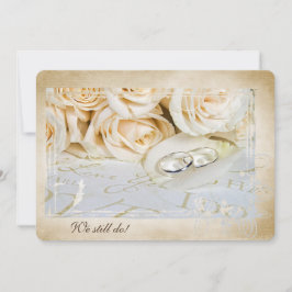 Convite de Renovação de Votos de Rosas e Alianças