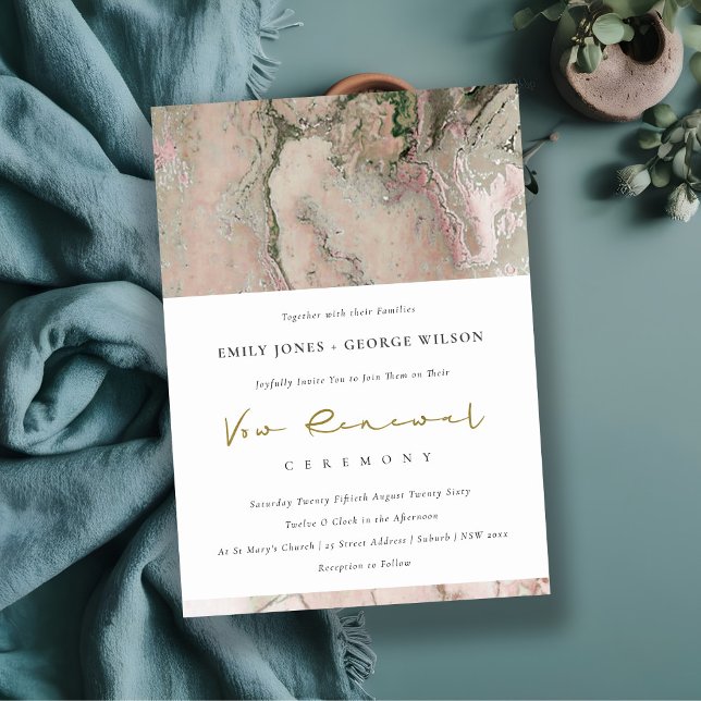 CONVITE DE RENOVAÇÃO DO AGATE DE VOW DE ROSA DOURA (Criador carregado)