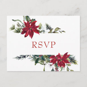 Convite de Resposta de Aquarela de Casamento Elega