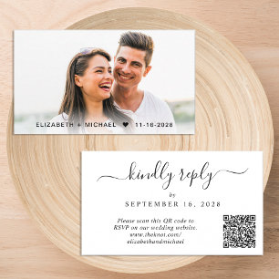 Convite de Resposta de Casamento com Código QR de