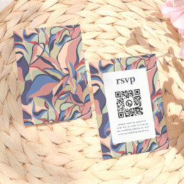 Convite de Resposta de Casamento em Código QR Flor