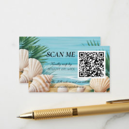 Convite de Resposta de Casamento na Praia Tropical