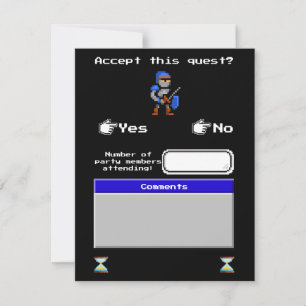 Convite de Resposta de Jogo de Vídeo Arcade Retro