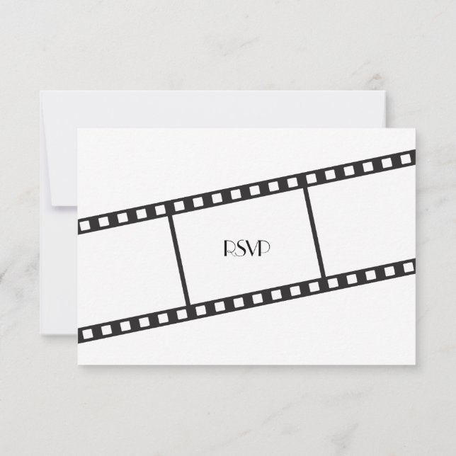 Convite de Resposta de RSVP de Faixa de Filme de C (Verso)