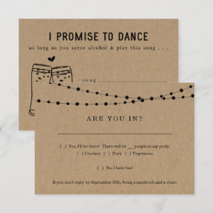 Convite de Resposta de RSVP Engraçado com Pedido d