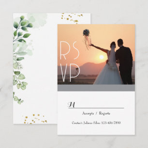 Convite de Resposta Elegante com Rotulo de Verdura