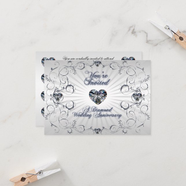 Convite de Resposta para Aniversário de 60 Anos de (Frente/Verso In Situ)