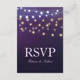 Convite de Resposta para Casamento Noturno com Luz