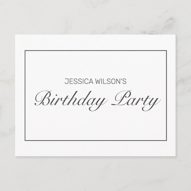 Convite de Resposta para Festa de Aniversário Mode (Frente)