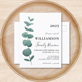 Convite de Reunião da Família Eucalipto em Cartão 