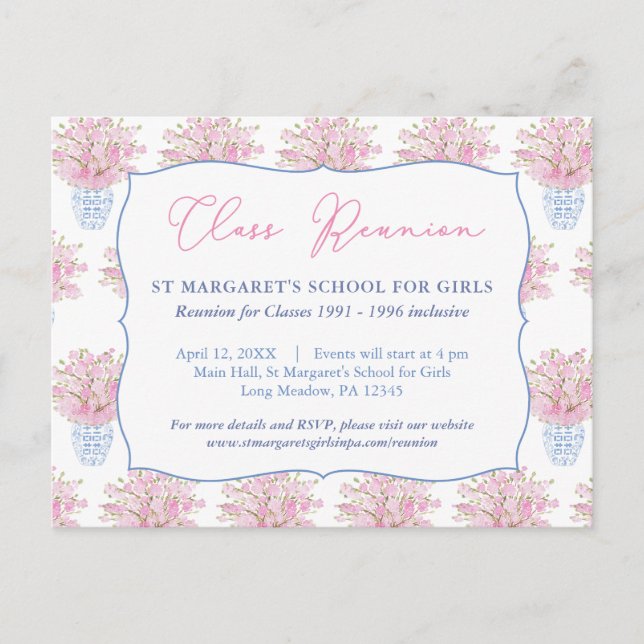 Convite de Reunião de Escola ou Faculdade de Mulhe (Frente)