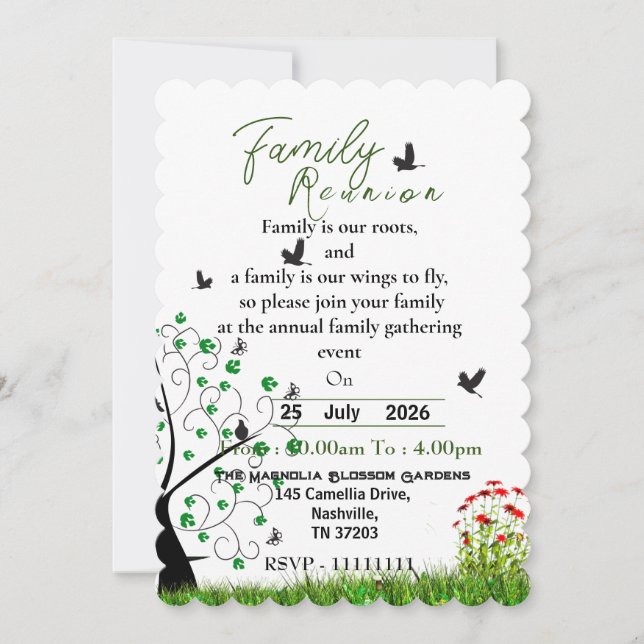 Convite de Reunião de Família (Frente)