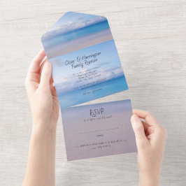 Convite de Reunião de Família na Praia com RSVP