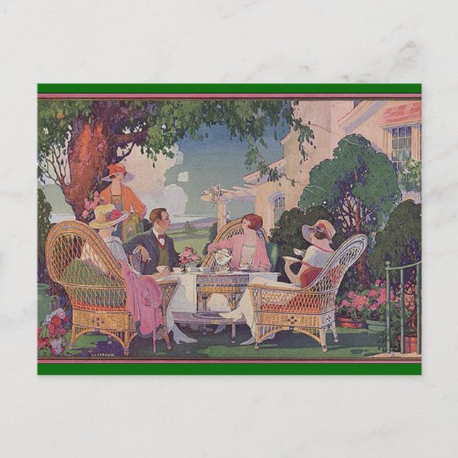 Convite de Reunião no Jardim Vintage (Frente)