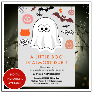 Convite de revelação de gênero no Halloween Fantas