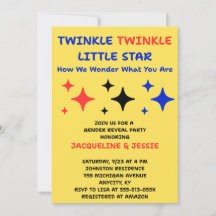 Convite de Revelação de Gênero Twinkle Twinkle Lit