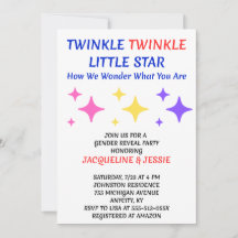 Convite de Revelação de Gênero Twinkle Twinkle Lit