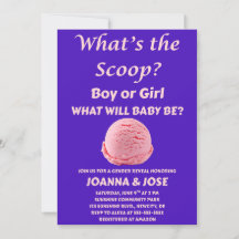 Convite de Revelação de Gênero What's the Scoop