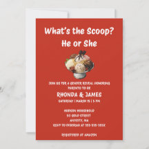 Convite de Revelação de Gênero What's the Scoop