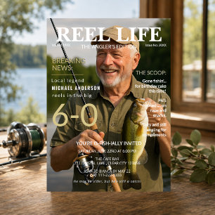 Convite de Revista de Pesca para Aniversário de 60