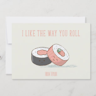 Convite de Rolagem Sushi de Namorados de Sala de A