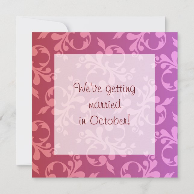 Convite de Rolo Vermelho e Roxo (Frente)