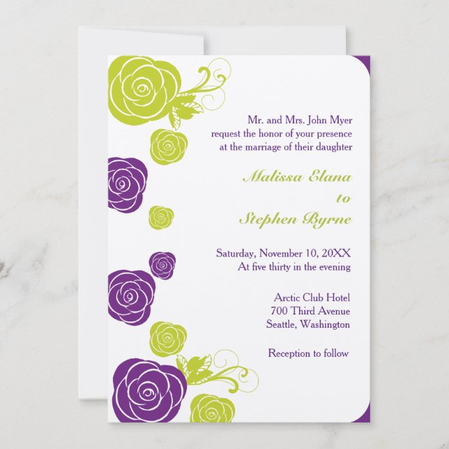 Convite de Rosa de Fronteira de abstrato (Frente)