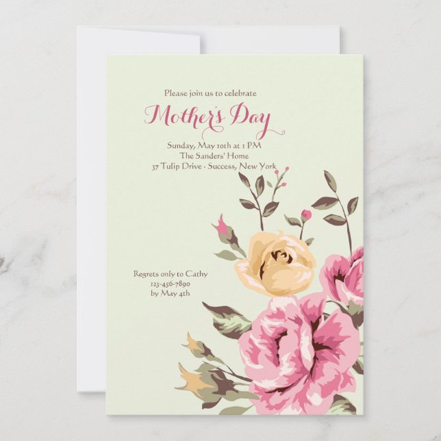 Convite de Rosa Romance (Frente)