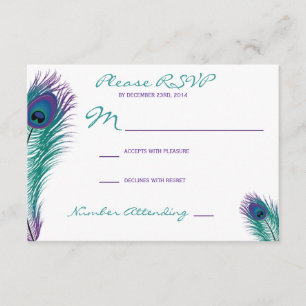 Convite de RSVP de Peacock Clássico