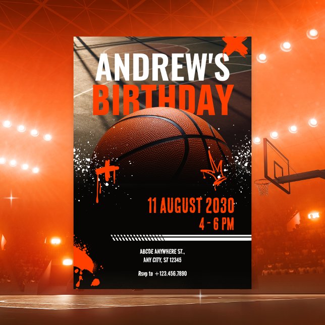 Convite de rua de basquete (Criador carregado)