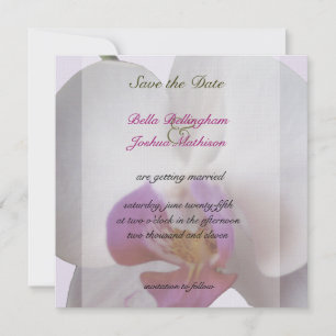 Convite de Salvar a Data com Orquídea Rosa
