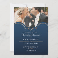 Convite de Salvar a Data de Casamento Clássico Nav