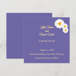 Convite de Salvar a Data de Casamento com Floral R