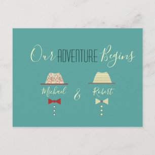 Convite de Salvar a Data de Casamento Gay Colorido