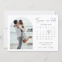 Convite de Salvar a Data do calendário de arquitet