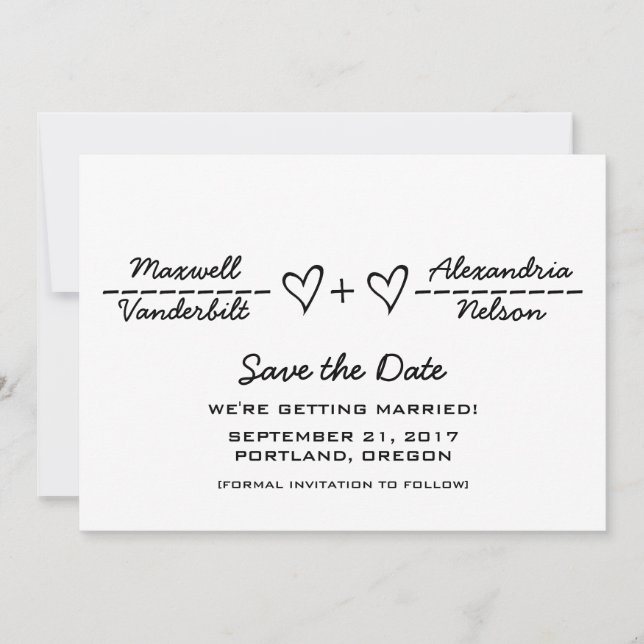 Convite de Salvar a Data do Casamento Equação do C (Frente)