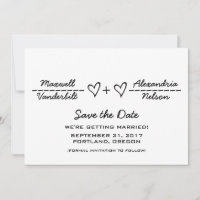 Convite de Salvar a Data do Casamento Equação do C